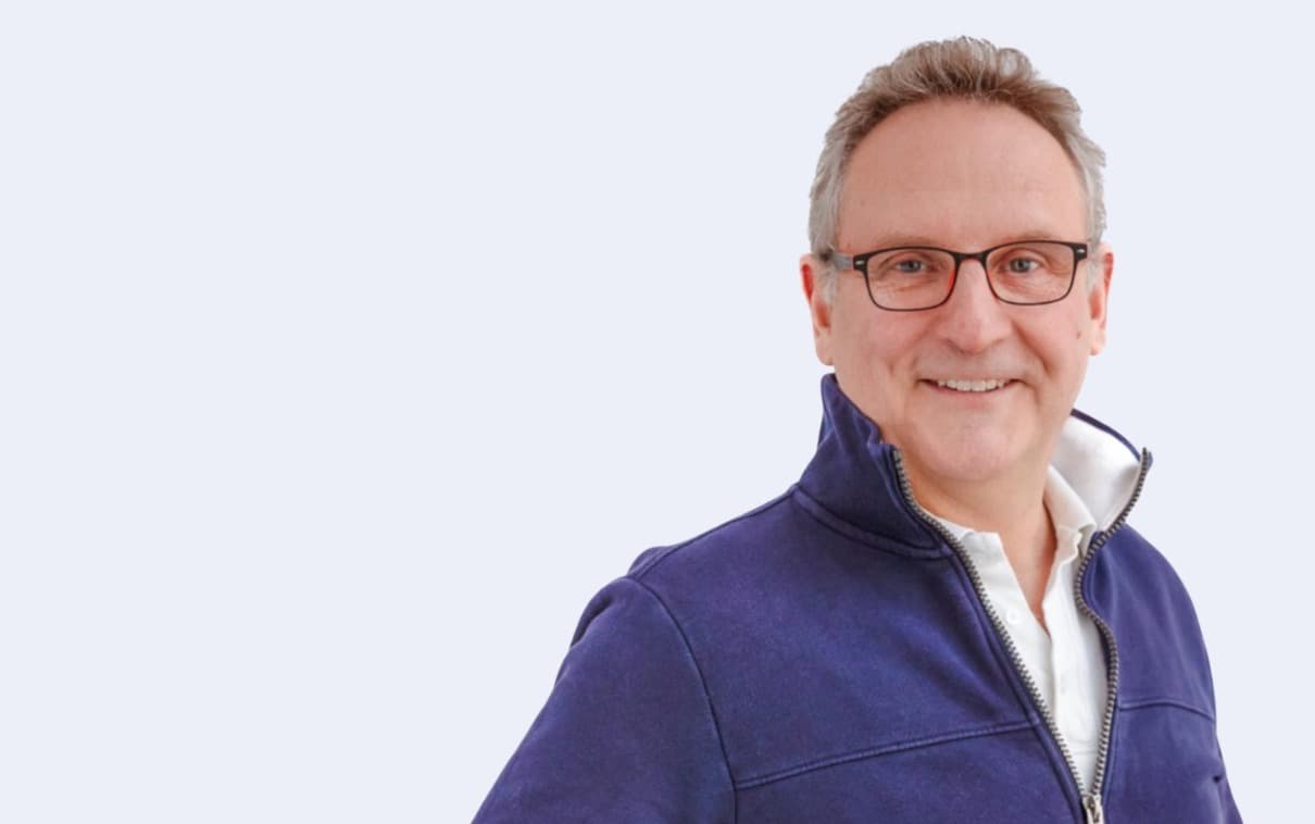 Matthias heute — energiegeladen, 15 Kilo leichter